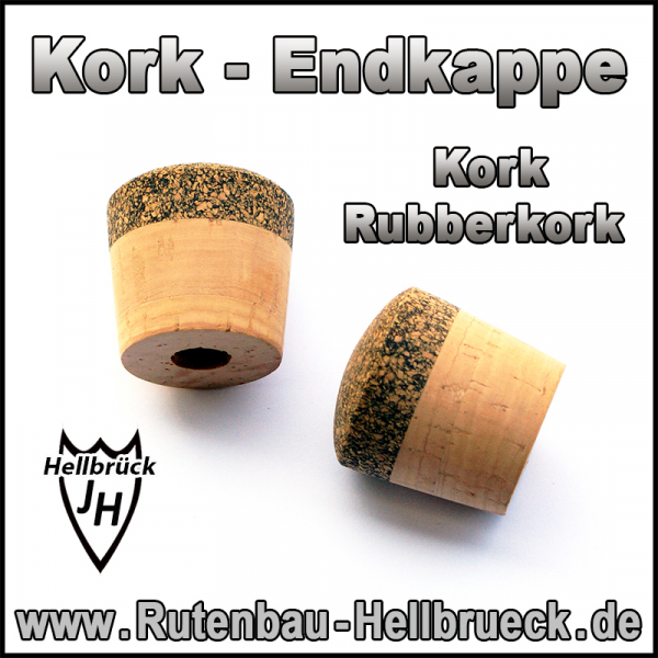 Endkappe - Kork/Rubberkork - Länge: 30 mm - Ø 29,5 mm auf 25 mm